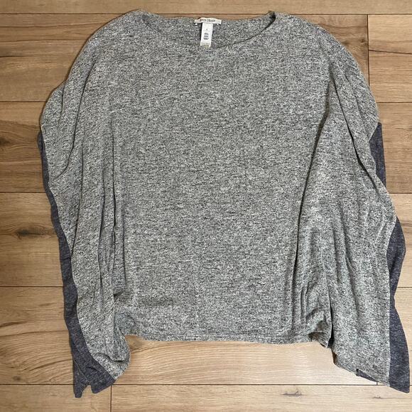 White House Black Market Poncho Sweater Womens Small Gray Marbled - Picture 4 of 7